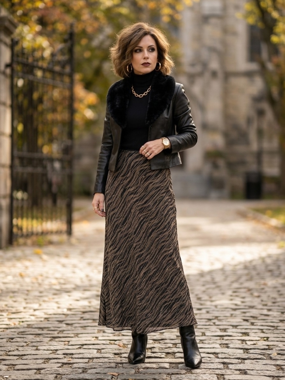 Petite Animal Print Maxi Skirt Whimsigoth Mobwife Boho